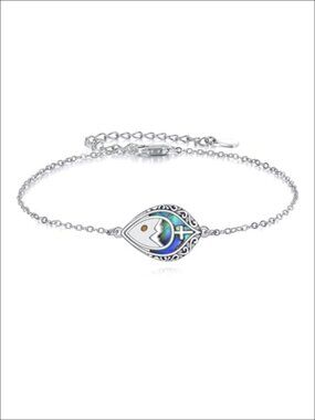 S925 Silver Mustard Seed Cross Bracelet Faith Christian Inspirational